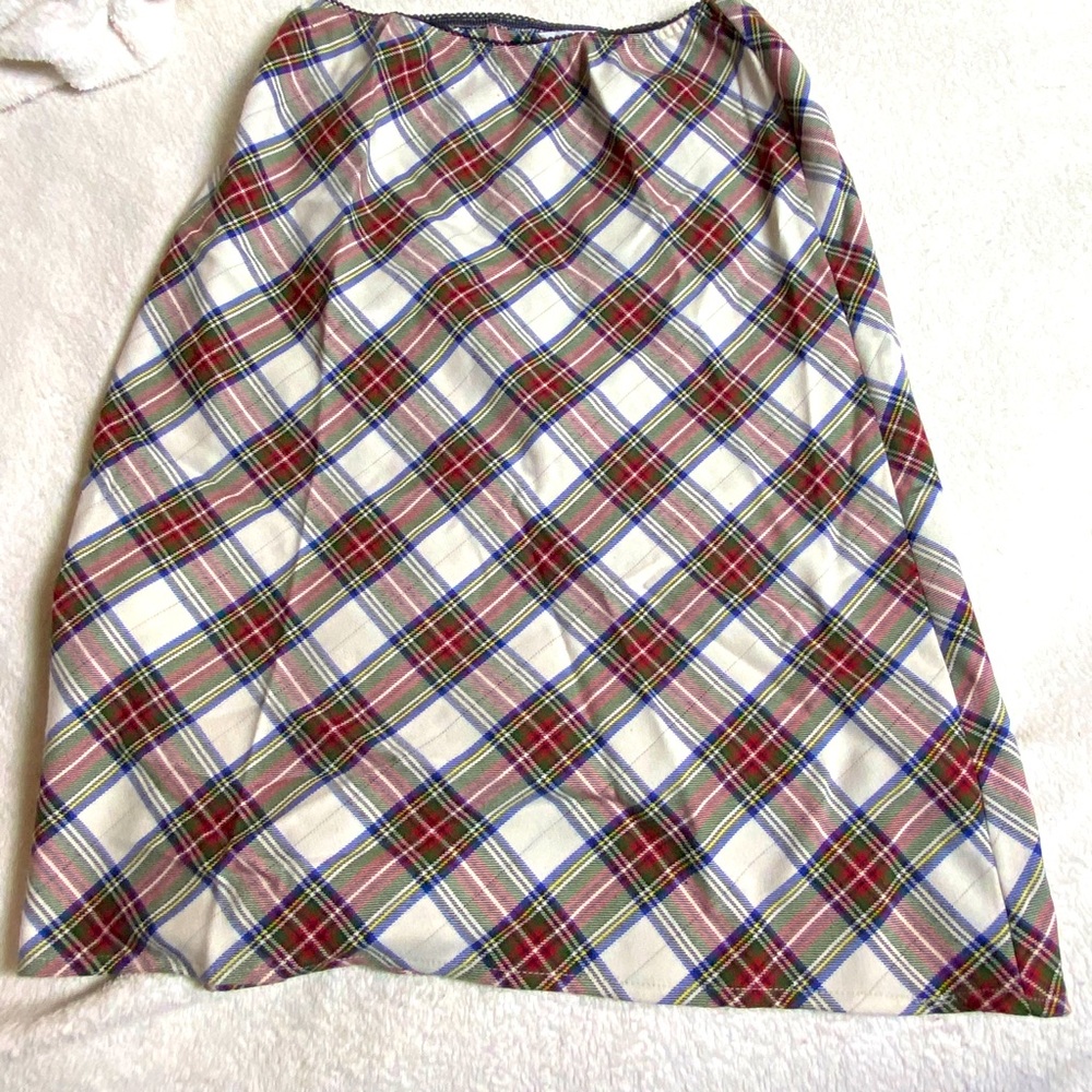 Lavender plaid mini skirt
